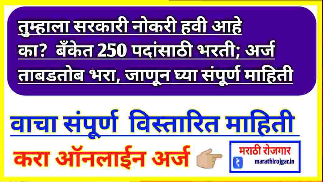 तुम्हाला सरकारी नोकरी हवी आहे का? बँकेत 250 पदांसाठी भरती; अर्ज ताबडतोब भरा, जाणून घ्या संपूर्ण माहिती UCO Bank Requirement 2025